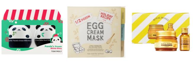 prodotti per il viso in confezioni natalizie di Tony Moly, Too Cool For School e Skin Food Cofanetti natalizi di Tony Moly, Too Cool For School e Skin Food