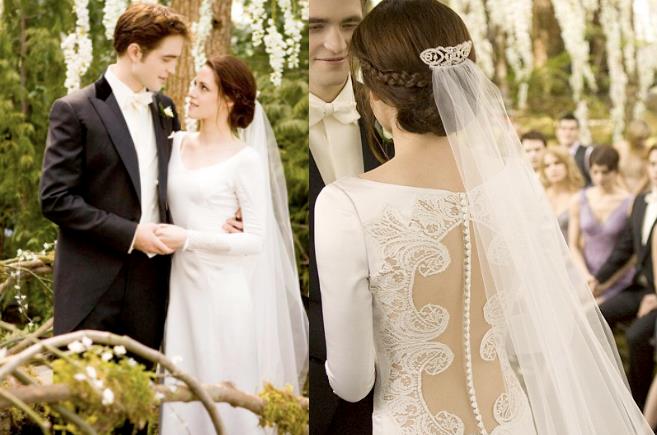 Twilight -Abito da sposa Twilight, una scena del matrimonio con Kristen Stewart