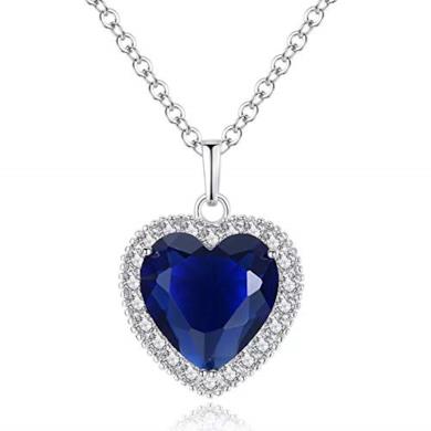 Titanic Cuore dell'Oceano Collana in Argento Sterling Pendente