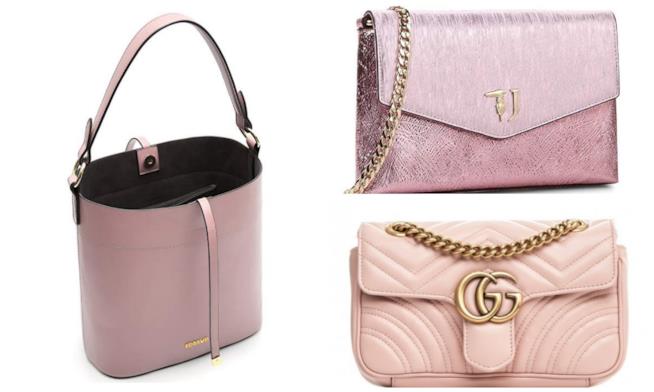 I modelli di borse rosa Collage borse rosa