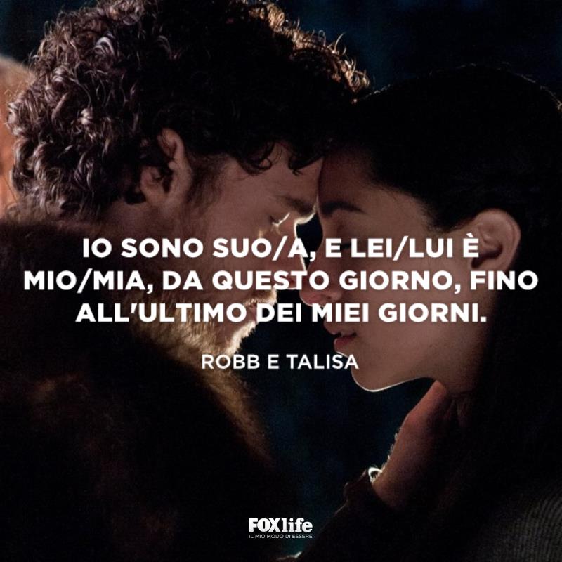 Giuramento Robb e Talisa Robb e Talisa al matrimonio