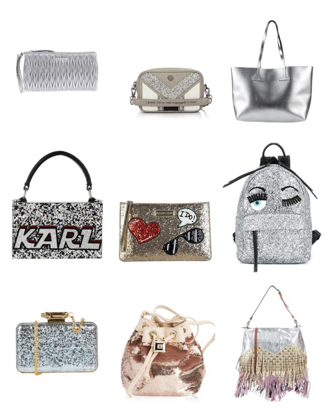 Borse metallizzate e con le paillettes di moda per l'autunno 2018 Borse con le paillettes di tendenza per l'autunno 2018