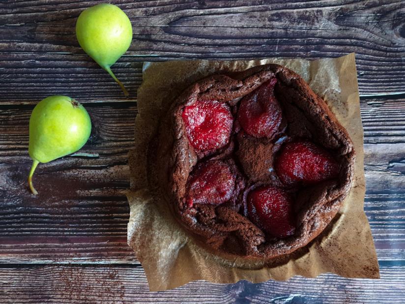 Torta pere e ricotta Dolce al cacao e frutta