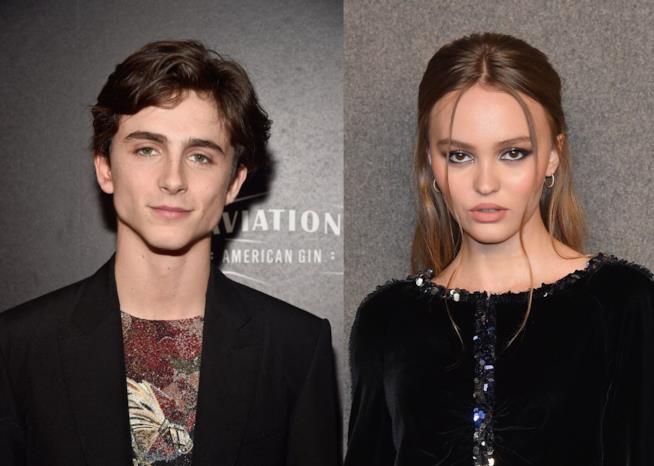 Timothée Chalamet e Lily Rose Depp Gli attori Timothée Chalamet e Lily Rose Depp