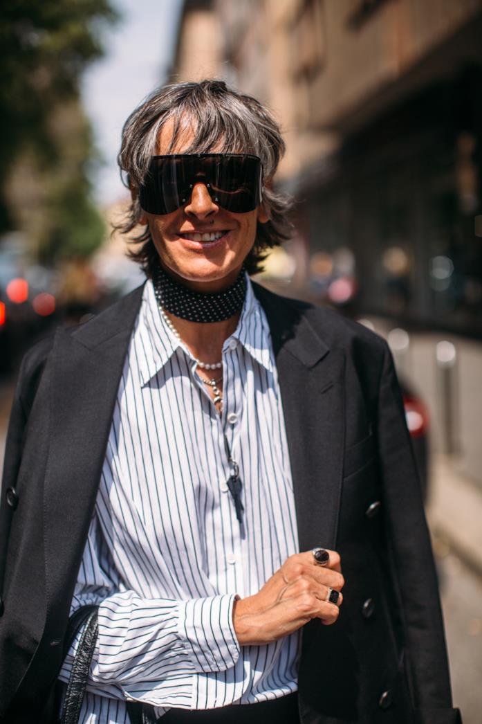 Moda street style occhiali da sole Occhiali da sole a mascherina di tendenza