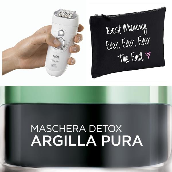 Make-up e bellezza per la Festa della Mamma Braun Silk-Épil, beauty case e maschera detox L'Oréal Paris