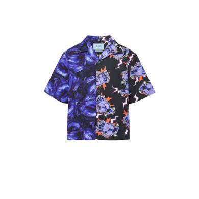 Camicia in popeline double match
