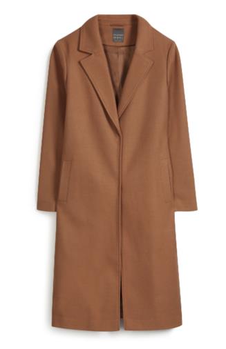 Cappotto lungo color cuoio oversize