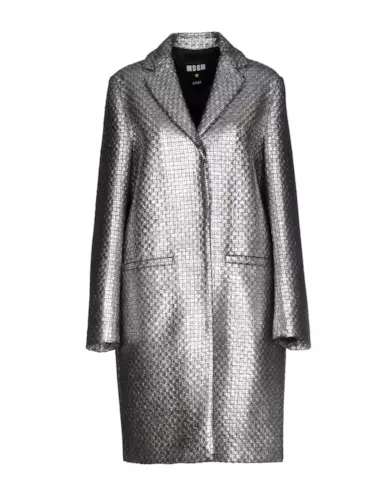 Cappotto in tweed argentato