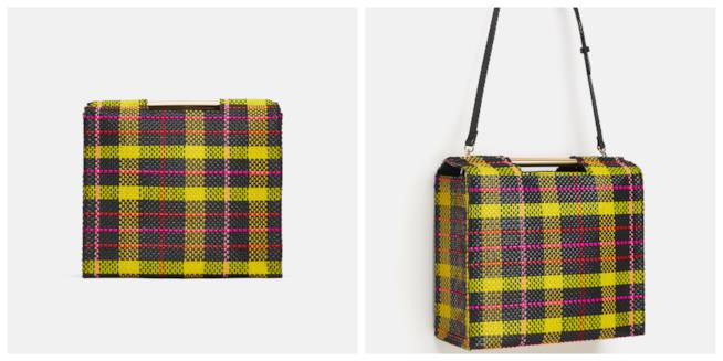 Shopper a quadri di moda per l'autunno 2018 Borsa a quadri di tendenza per l'autunno 2018