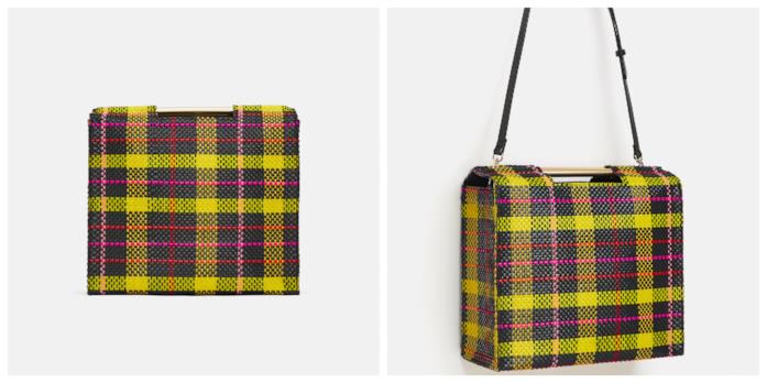 Shopper a quadri di moda per l'autunno 2018 Borsa a quadri di tendenza per l'autunno 2018