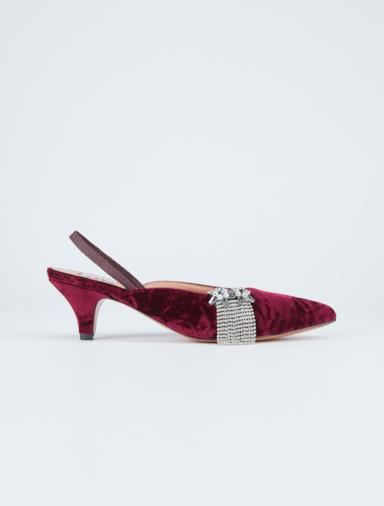 Sling-back bordeaux