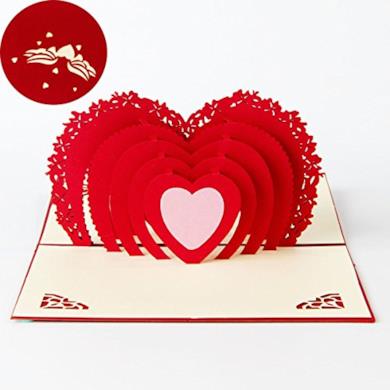 Biglietto 3D per San Valentino
