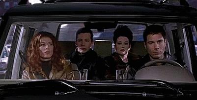 Il Ringraziamento di Will & Grace Il cast di Will & Grace in una scena in macchina