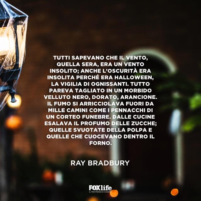 Frase di Bradbury Lampione con una ragnatela finta
