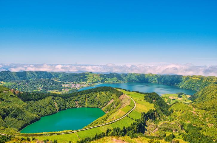 Caldeira das Sete Cidades alle Azzorre I laghi vulcanici della Caldeira das Sete Cidades alle Azzorre