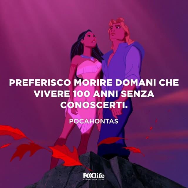 Frase sull'amore di Pocahontas Pocahontas su monte con l'ufficiale
