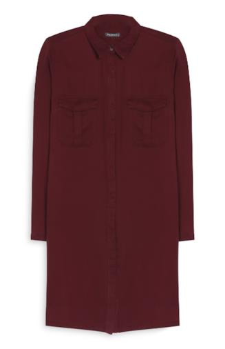 Vestito chemisier bordò
