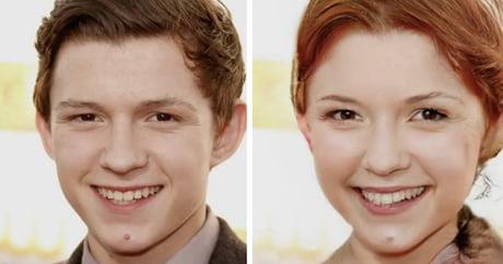 Tom Holland in versione femminile Tom Holland immaginato come donna