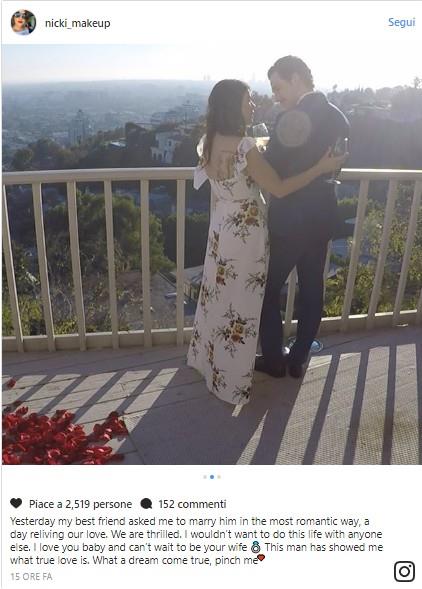 La risposta di Nicky alla proposta di matrimonio di Gianniotti Nicky ha detto "sì"