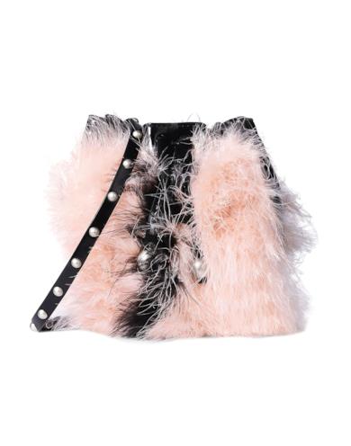 Borsa a tracolla con le piume