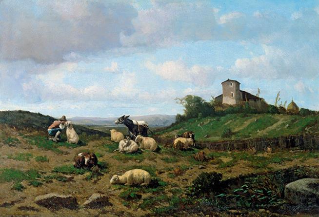 Alla GAM di Torino una mostra sui Macchiaioli Serafino De Tivoli (1825 –1892), Pascolo, 1860 - Olio su tela, cm 53 x 78