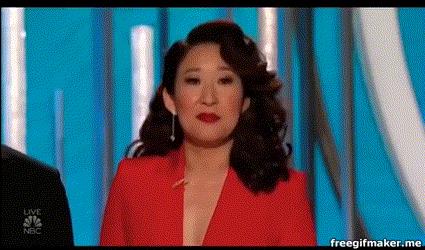 Sandra Oh ai Golden Globes 2019 Sandra Oh durante il monologo di apertura dei Golden Globes