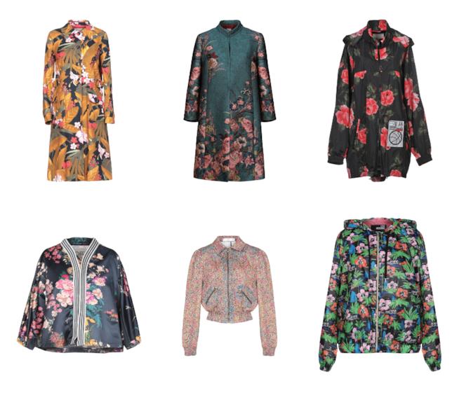Giacche e cappotti a fiori di tendenza per l'autunno inverno 2018-19 A fiori, le giacche e i cappotti di moda per l'A/I 2018-19