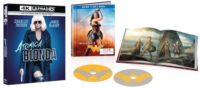 Atomica Bionda ed il digibook di Wonder Woman Wonder Woman versione digibook e Blu-Ray di Atomica Bionda