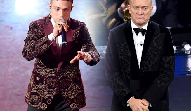 Bisio e Irama in giacca Etro