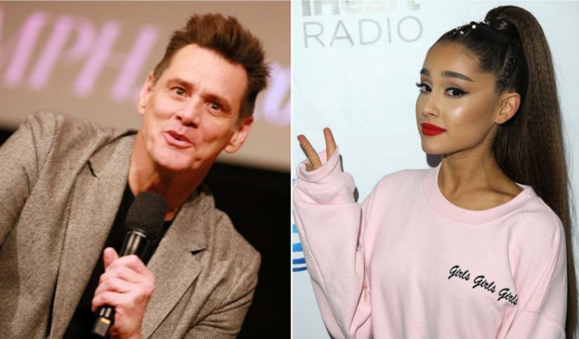 Ariana Grande e Jim Carrey si conoscono Collage tra Ariana Grande e Jim Carrey