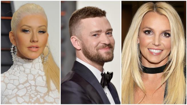 Christina Aguilera aveva una cotta per Justin Timberlake quando lui stava con Britney Spears Christina Aguilera, Justin Timberlake e Britney Spears