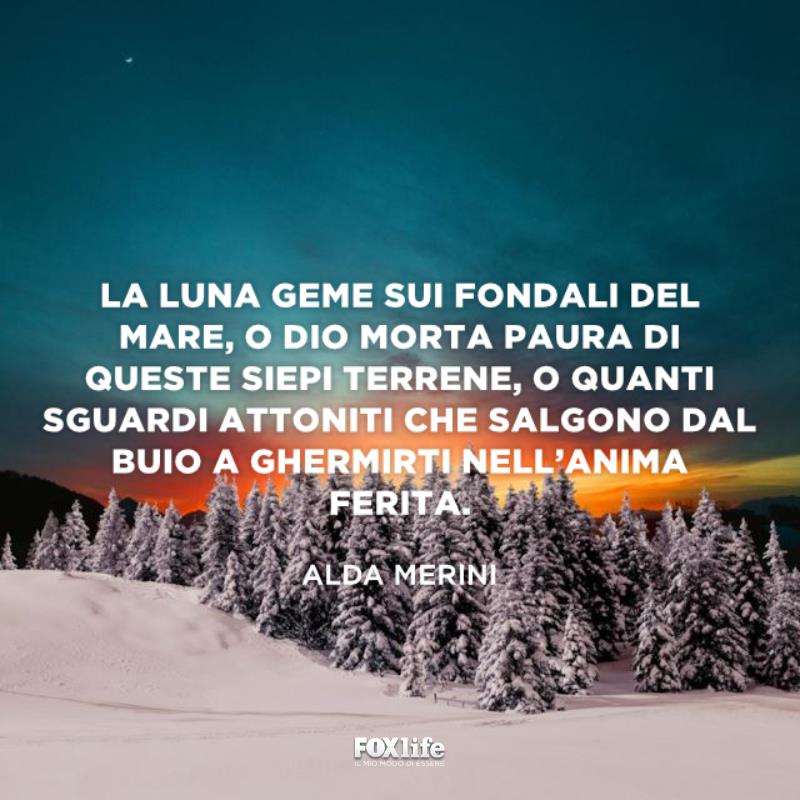 Poesia Merini Paesaggio di montagna con la neve
