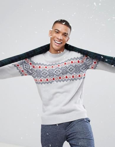 Maglione natalizio con motivo Fair Isle