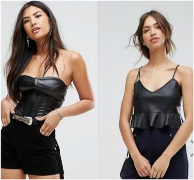 Corsetti in similpelle tendenza estate 2018 Similpelle per i corsetti di moda P/E 2018