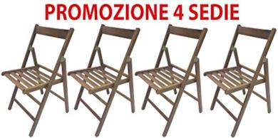 4 sedie pieghevoli