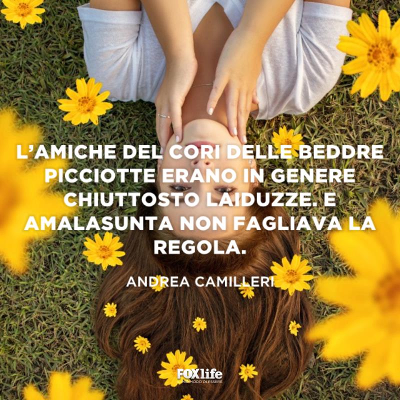 Frase amicizia Ragazza sdraiata in un prato