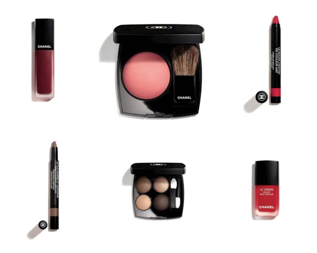 Chanel illustra le novità beauty dell'Autunno/Inverno 2018-2019 Alcuni prodotti della nuova collezione make-up di Chanel