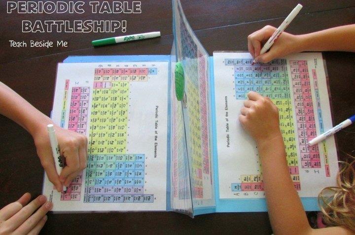 Karyn Tripp ha fatto studiare chimica ai suoi figli con una speciale versione di battaglia navale La speciale battaglia navale con tavola periodica di Karyn Tripp