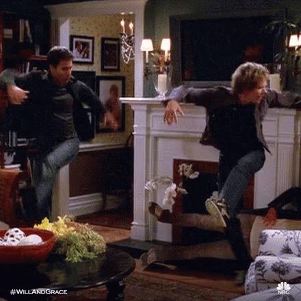 Il ballo di Will con Kevin Bacon Eric McCormack e Kevin Bacon in Will & Grace