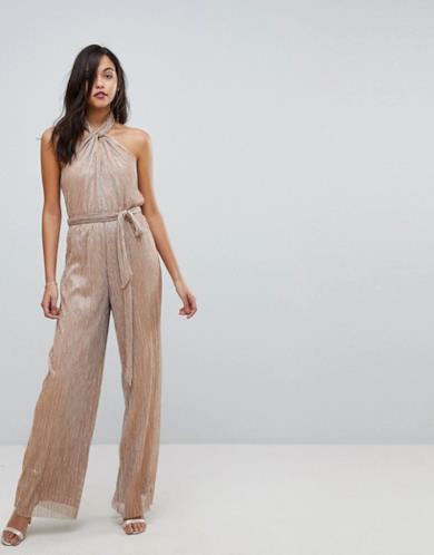 Jumpsuit effetto metallizzato