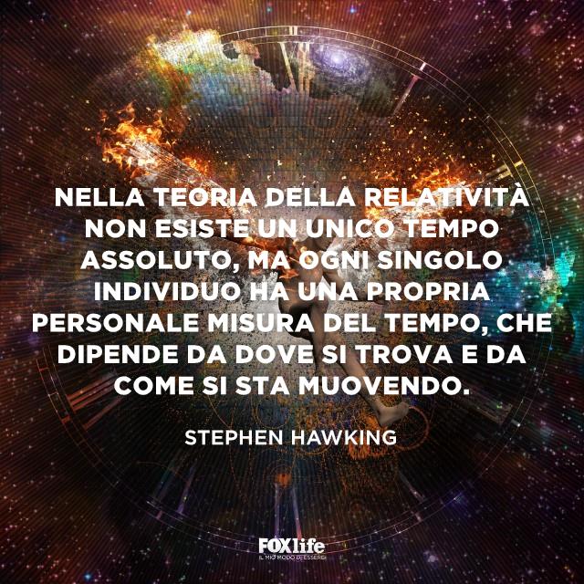 Citazione Hawking Immagine stilizzata di un uomo al centro di un grande orologio