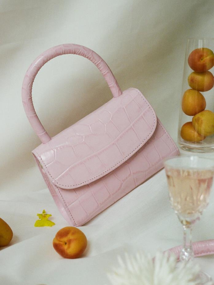 Borsa Mini Croco Bag By FAR Borsa rosa della collezione Mini Croco Bag BY FAR