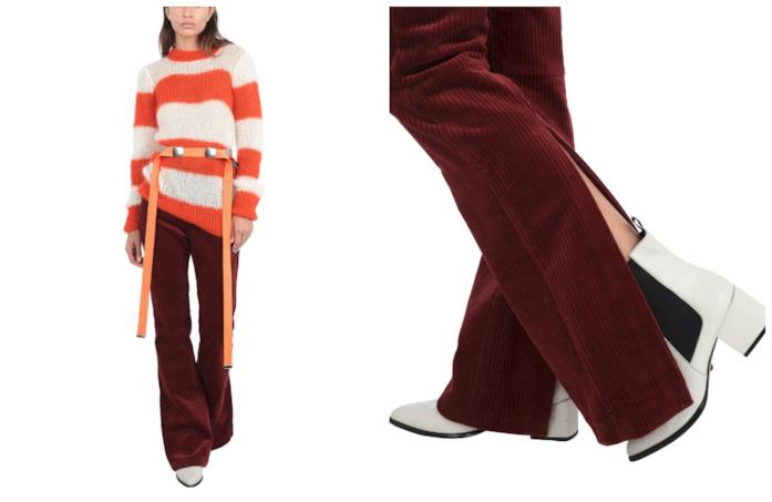Pantaloni in velluto a coste di moda In velluto a coste, i pantaloni di tendenza