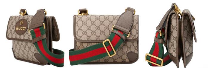Borsa a tracolla in tessuto GG Supreme Tre angolazioni della borsa GG Supreme Gucci