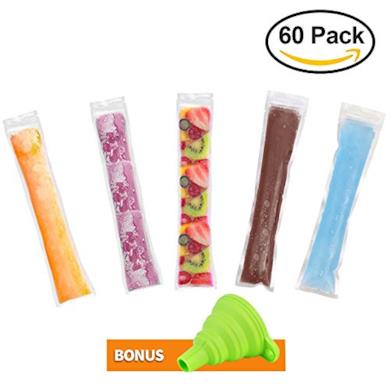 Sacchetti usa e getta Ice pop Popsicle stampi borse, con 1 imbuto