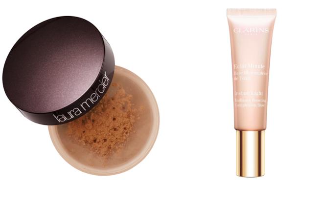 La cipria Translucent Setting Powder di Laura Mercier e il Primer Clarins Cipria di Laura Mercier e Primer Clarins