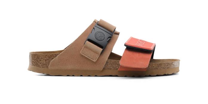 Sandali ugly Owens x Birkenstock Sandali bassi in pelle con fibbia arancio