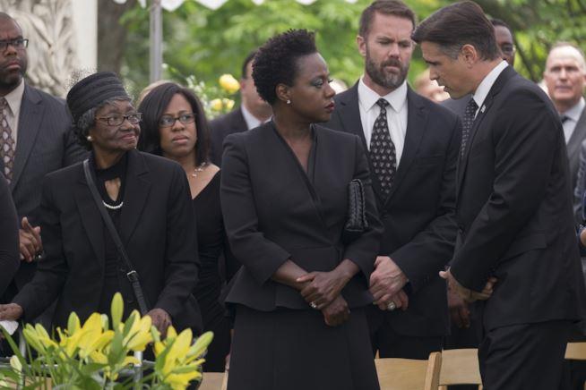 Viola Davis e Colin Farrell in Widows Viola Davis e Colin Farrell in una scena di Widows