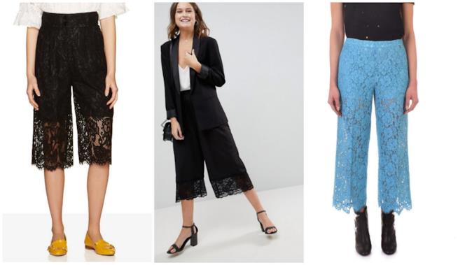 Pantaloni pizzo Collage pantaloni pizzo